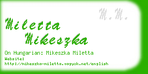 miletta mikeszka business card